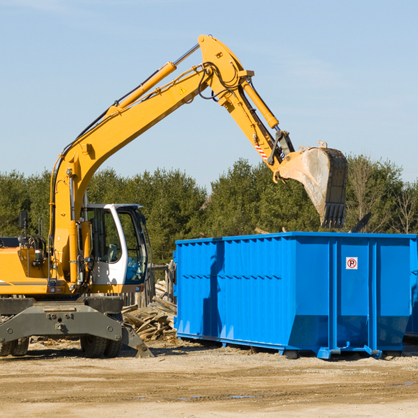 are there any restrictions on where a residential dumpster can be placed in Steele